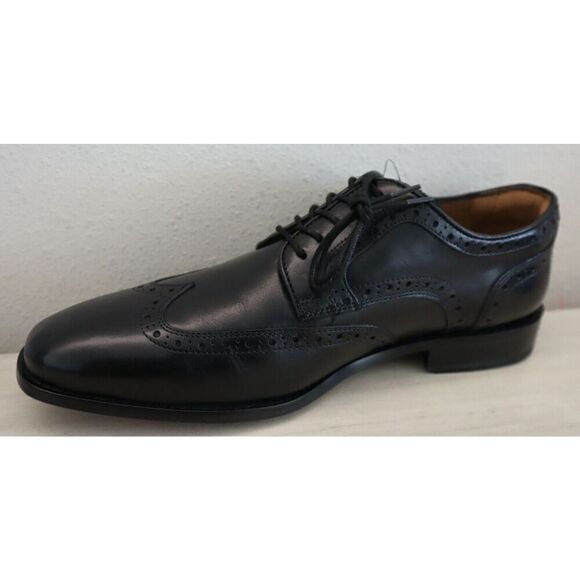 Florsheim 12198-001 Men's Sz 9W Black Leather Conetta Wing Tip Oxfords - Picture 6 of 13